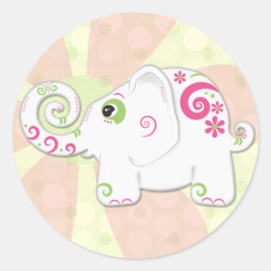 Cute Fancy Indian Elephant Sticker