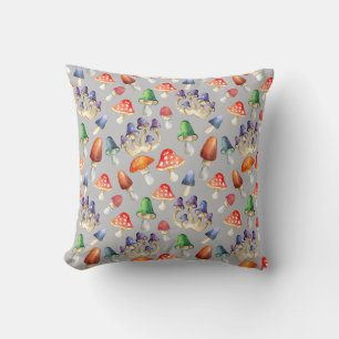 Cute fantastic mushrooms cushion