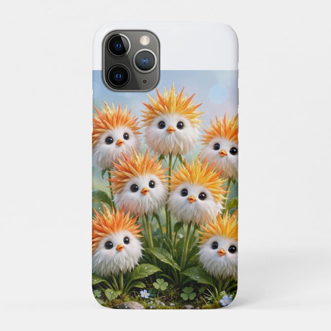 Cute Fantasy Chick Floral iPhone/iPad 11  Case (Back)