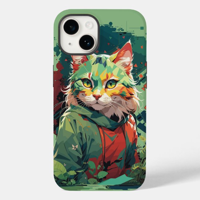 Cute Fantasy Colour Splash Cat Design Case-Mate iPhone Case (Back)