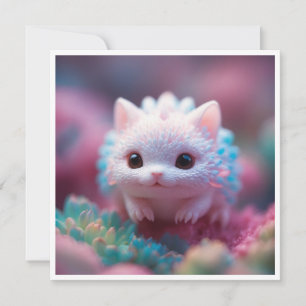 Cute Fantasy Creature Kawaii Magical Pet  Invitation