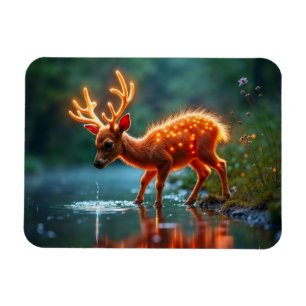 Cute fantasy deer glow luminous wildlife magnet