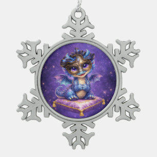 Cute Fantasy Dragon Snowflake Ornament