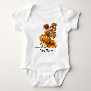 Cute fantasy fairy add name baby bodysuit
