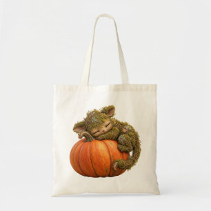 Cute Fantasy Moss Creature Hugging Pumpkin Tote Ba Bag