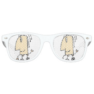 Cute fantasy toy sketchy drawing retro sunglasses