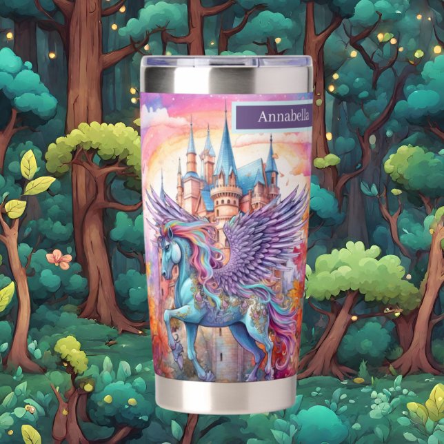 Cute fantasy unicorn add name  insulated tumbler (Creator Uploaded)