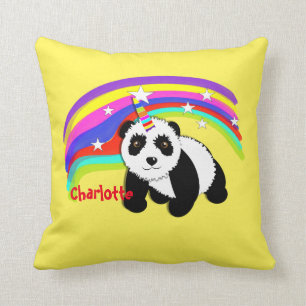 Cute Fantasy Unicorn Panda Themed Cushion