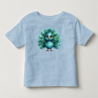 Cute Fantasy whimsical Blue Peacock
