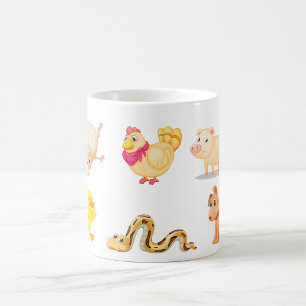 Cute Farm and Pet Animals Coffee Mug