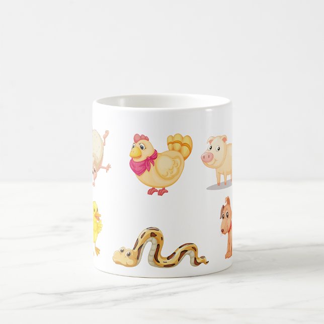 Cute Farm and Pet Animals Coffee Mug (Creator Uploaded)