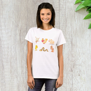 Cute Farm and Pet Animals T-Shirt