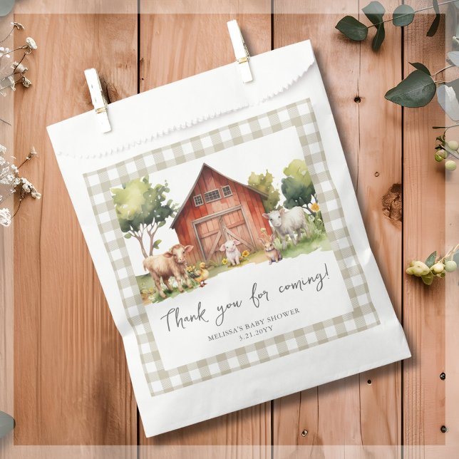 Cute Farm Animal Barn Baby Shower  Favour Bag (Creator Uploaded)