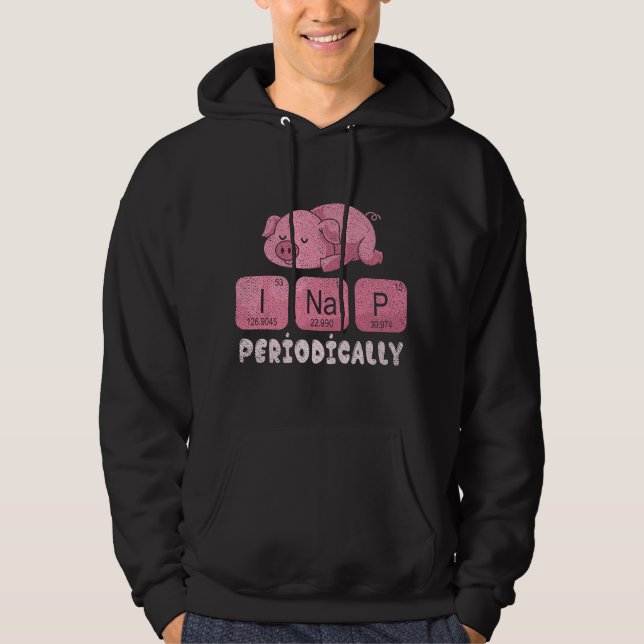Cute Farm Animal Sleeping Periodic Table PJ Nappin Hoodie (Front)
