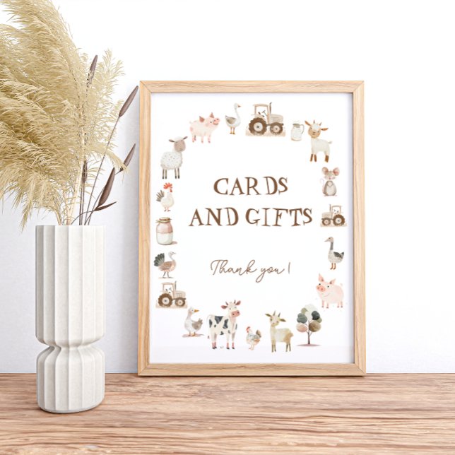 Cute Farm Animals Barnyard Cards and Gifts Poster (Creator Uploaded)