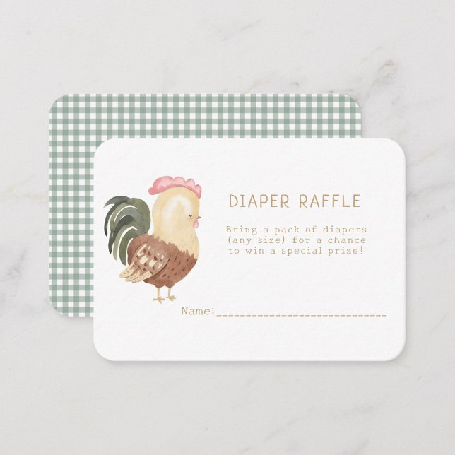 Cute Farm Animals Barnyard Diaper raffle Enclosure Card (Creator Uploaded)
