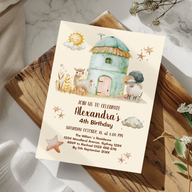 Cute Farm Animals Birthday Party Barnyard Bash  Invitation (Creator Uploaded)