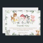 Cute Farm Animals Greenery Baby Shower Birthday Thank You Card<br><div class="desc">Personalise these chic thank you note cards with your own wording today! Great for baby shower,  birthday party,  new baby and more.  Featuring cute farm animals.  Matching items available in store.  (c) The Happy Cat Studio.</div>
