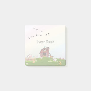 Cute Farm Animals Kids Rainbow Post-it Notes