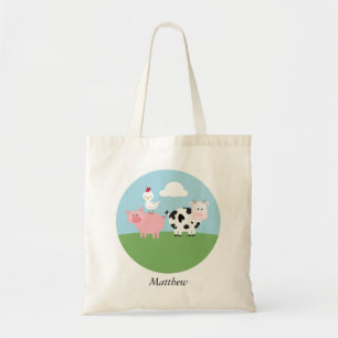 Cute Farm Animals Kids Tote Bag