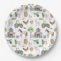 Cute Farm Animals Tractors Happy Birthday