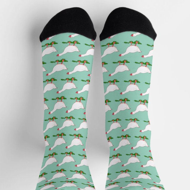 cute farm goose pattern socks (Top)