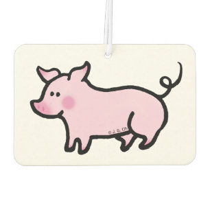Cute farm house piglet car air freshener