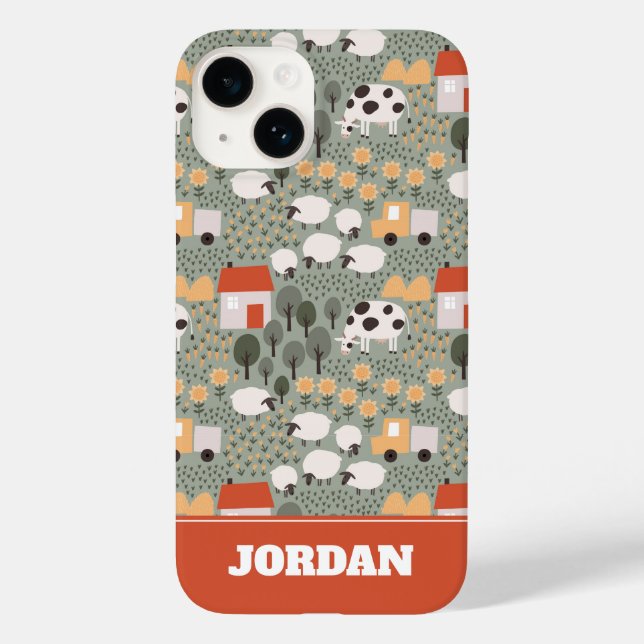 Cute Farm Scene Pattern Case-Mate iPhone Case (Back)