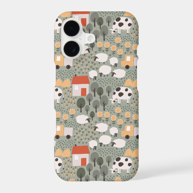 Cute Farm Scene Pattern Samsung Galaxy S21 Case (Back)