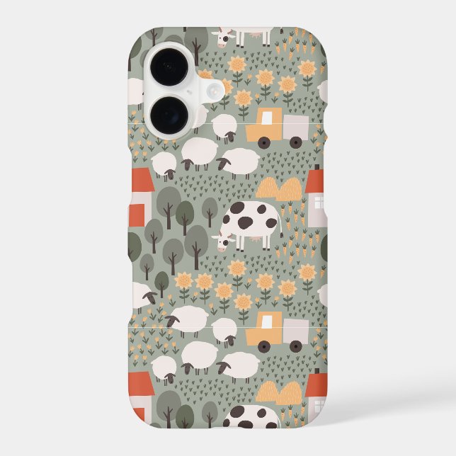 Cute Farm Scene Pattern Samsung Galaxy S21 Case (Back)