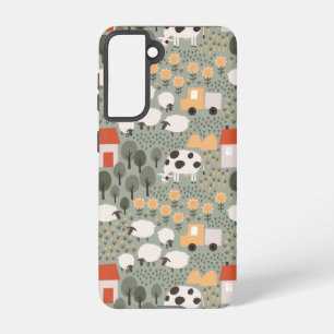 Cute Farm Scene Pattern Samsung Galaxy Case