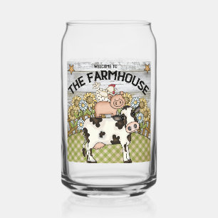 Cute farm welcome Country farmhouse Can Glass