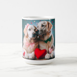 Cute farmer couple valentine's day coffee mug