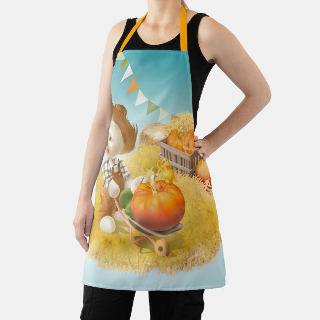 Cute Farmer Dog with Pumpkin Apron (Insitu)