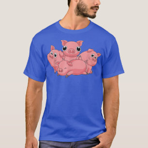 Cute Farming Pig Lover Farm Animal Piglet Farmer P T-Shirt