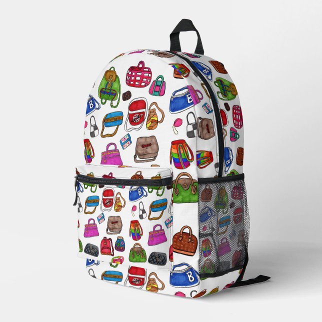 Cute Fashion Illustrated Purse Pattern Art Fun (Back Corner Right)