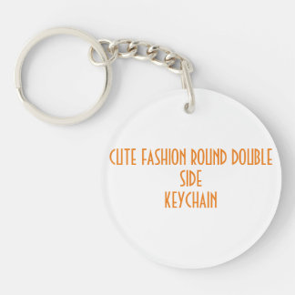 Cute fashion round double side keychain