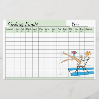 Cute Fashion Sinking Fund Planner Spreadsheet Stationery