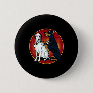 Cute Fashionable Doberman Tattooing Dalmatian Dog  6 Cm Round Badge