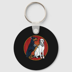 Cute Fashionable Doberman Tattooing Dalmatian Dog Key Ring