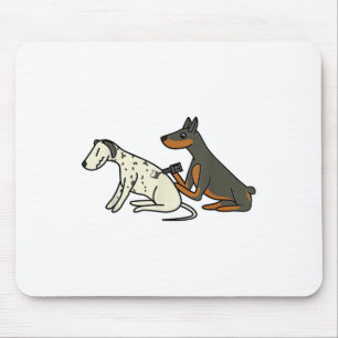 Cute Fashionable Doberman Tattooing Dalmatian Dog  Mouse Pad