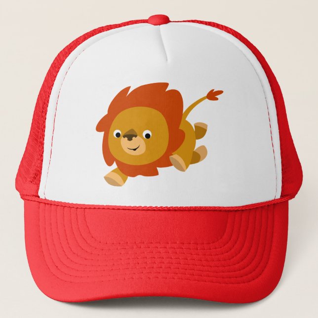 Cute Fast Cartoon Lion Hat (Front)