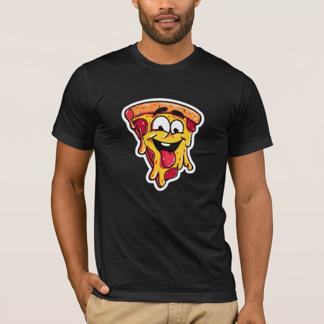 Cute Fast Food Graphic Black Tee (Front)
