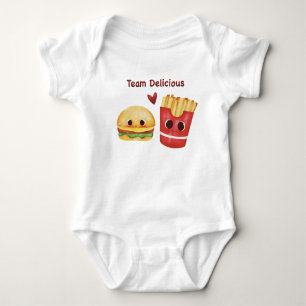 Cute Fast Food – Kawaii Junk Food Faces Baby Bodysuit