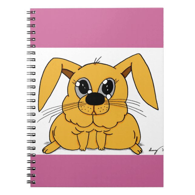 Cute Fat Bunny Notebook (Front)