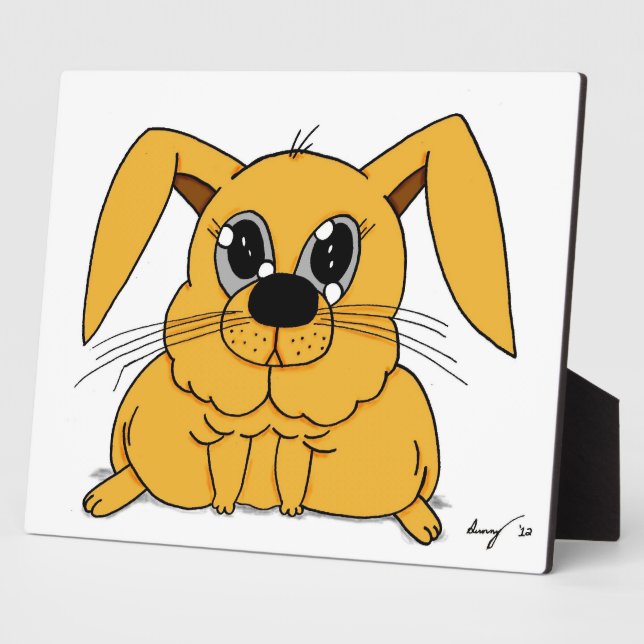 Cute Fat Bunny Plaque (Side)