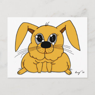 Cute Fat Bunny Postcard