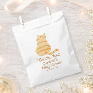 Cute Fat Orange Cat Baby Shower Favour Bag