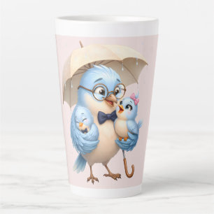 Cute Father Bird Latte Mug Gift