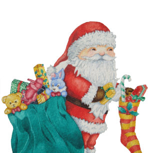 Cute father christmas with sack and gifts festive tie